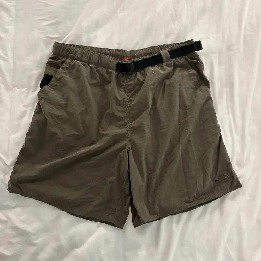 The North Face Class V Pathfinder Belted Shorts Men’s Size Large L Olive Green